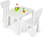 Kids Table and Chair Set, Children Multi Activity Desk with 2 Chairs, for Eating, Drawing, Writing, Craft, Snack Time, 77 x 55 x 50 cm