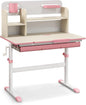 Kids Study Desk, Height Adjustable Children School Desk with Storage, Tilt Desktop, Pen Holder & Scale Ruler