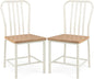 GiantexUK Dining Chairs Set of 2/4, Metal Frame Kitchen Chairs with Spindle Backrest, Footrests & Non-Slip Foot Pads