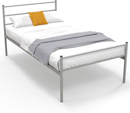 3FT Single Bed Frame, Metal Platform Bed with Headboard & Footboard and Underbed Storage