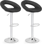 Bar Stools Set of 2, Height Adjustable Swivel Gas Lift Counter Chairs with Footrest