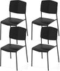 Dining Chairs Set of 4, Stackable Kitchen Chairs with Ergonomic Backrest & Wide Seat