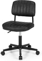 PU Leather Office Chair, Ergonomic Swivel Computer Desk Chair with Wheels