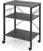 GiantexUK Kitchen Baker's Rack, 3 Tier Serving Cart Microwave Stand with Lockable Wheels & 10 Hooks(2 Adjustable Shelves)