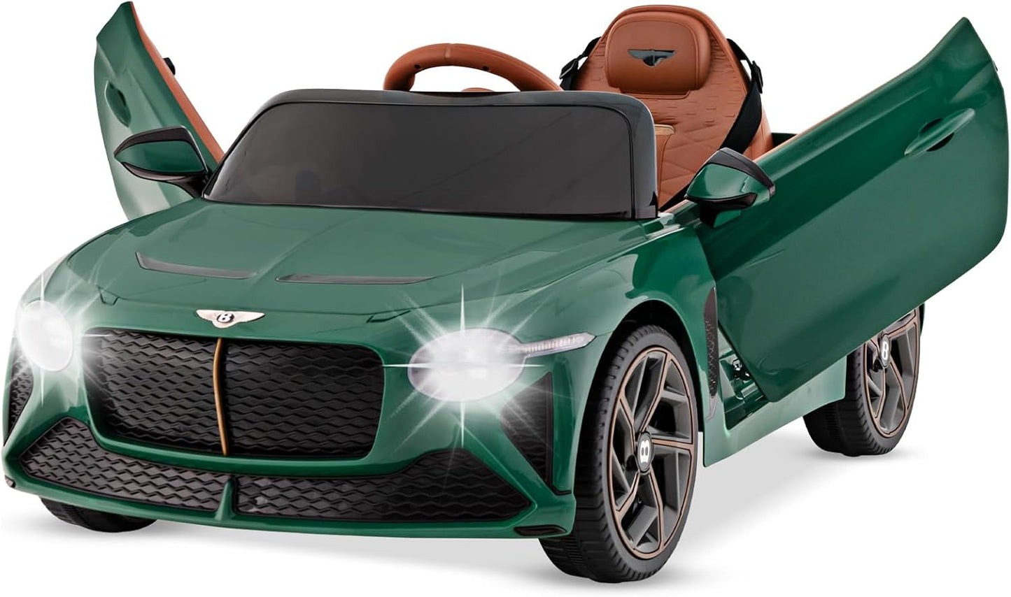 12V Kids Ride on Car, Licensed Bentley Electric Vehicle Toy with Remote Control, Lights, Sounds