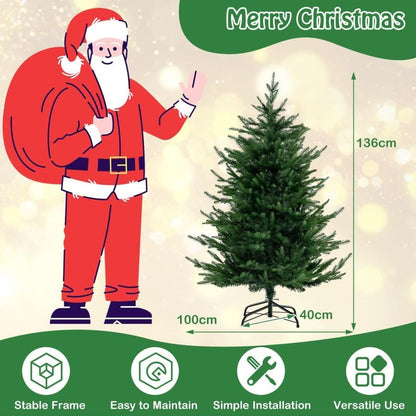 4.5FT/6FT Christmas Tree, Artificial Pre-Lit Xmas Tree with 8 Lighting Modes, 180/280 LED Lights and 386/788 Branch Tips