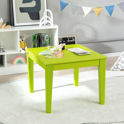 Kids Table, Waterproof Children Study Desk, Indoor Outdoor Toddler Activity Furniture for Painting, Dining, Entertainment