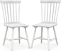 GiantexUK Dining Chairs Set of 2, Kitchen Chairs with Slatted Backrest, Rubber Wood Legs & Anti-Slip Foot Pads