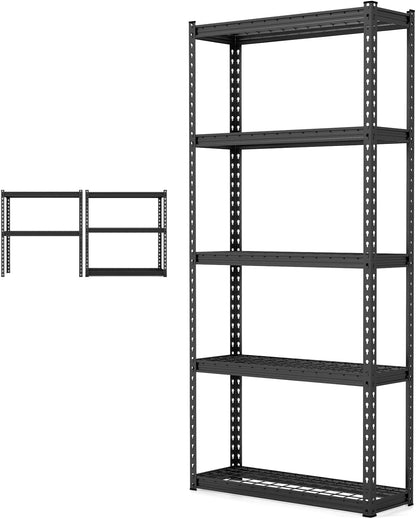 GiantexUK 4 Tier Garage Shelving Unit, Heavy Duty Adjustable Metal Shelves with Anti-tipping Device