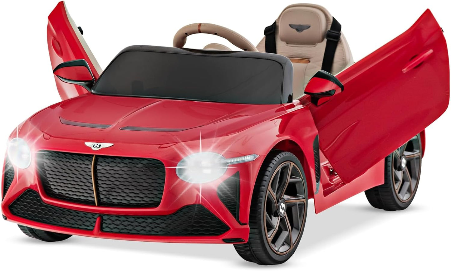 12V Kids Ride on Car, Licensed Bentley Electric Vehicle Toy with Remote Control, Lights, Sounds