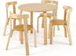 5-Piece Kids Table and Chair Set, Children Wooden Activity Table with 4 Curved Back Chairs