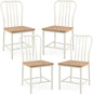 GiantexUK Dining Chairs Set of 2/4, Metal Frame Kitchen Chairs with Spindle Backrest, Footrests & Non-Slip Foot Pads