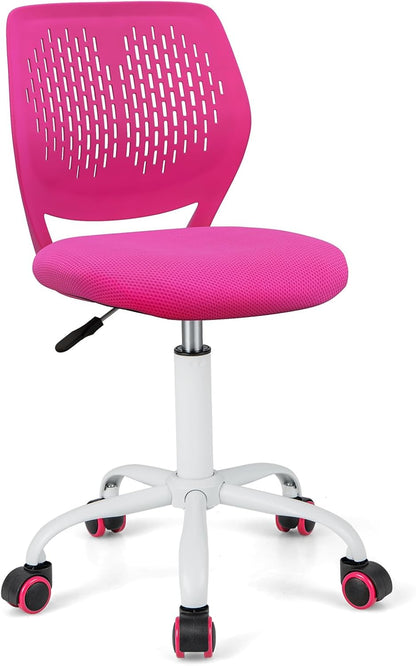 Kids Desk Chair, Height Adjustable Swivel Computer Chair with PU Casters & Gas Lift