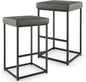 GiantexUK Bar Stools Set of 2, Upholstered PU Leather Kitchen Barstools with Footrest & Adjustable Foot Pads