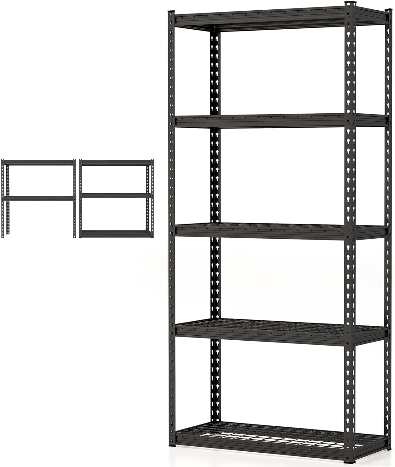 GiantexUK 4 Tier Garage Shelving Unit, Heavy Duty Adjustable Metal Shelves with Anti-tipping Device