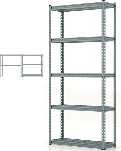 GiantexUK 4 Tier Garage Shelving Unit, Heavy Duty Adjustable Metal Shelves with Anti-tipping Device