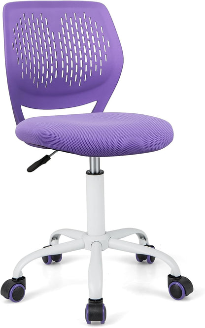 Kids Desk Chair, Height Adjustable Swivel Computer Chair with PU Casters & Gas Lift