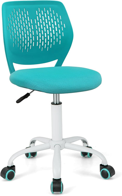 Kids Desk Chair, Height Adjustable Swivel Computer Chair with PU Casters & Gas Lift