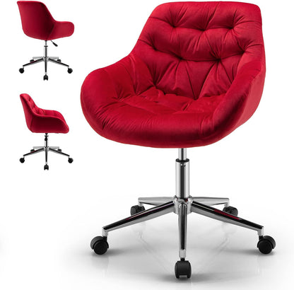 Velvet Office Chair, Ergonomic Computer Chair Swivel Desk Chair