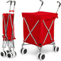 GiantexUK 90L Folding Shopping Trolley on 8 Wheels