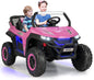 12V Kids Electric Ride On UTV, 2-Seater Battery Powered Off-road Truck with Remote Control, Bluetooth, LED Light, Music, MP3/USB/FM