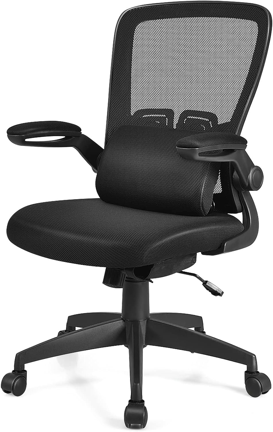 Mesh Office Chair, Mid/High Back Ergonomic Executive Task Chairs, Mesh Seat+Flip-up Armrests+Lumbar Support