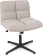 Faux Fur Office Chair, Height Adjustable Swivel Computer Desk Chair with Wide Seat, no Wheels