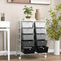 GiantexUK 10 Drawers Storage Cart, Mobile Rolling Storage Trolley with 4 Lockable Wheels & Handles