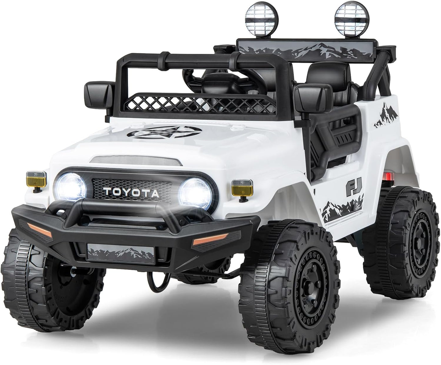 Kids Electric Ride On Car, 12V Licensed Toyota FJ Off Road Truck with Remote Control, Shock Suspension