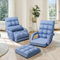 2-In-1 Folding Single Sofa Bed with Pillow, 5 Positions Adjustable Armchair Floor Sofa,