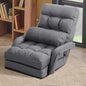 2-In-1 Folding Single Sofa Bed with Pillow, 5 Positions Adjustable Armchair Floor Sofa,