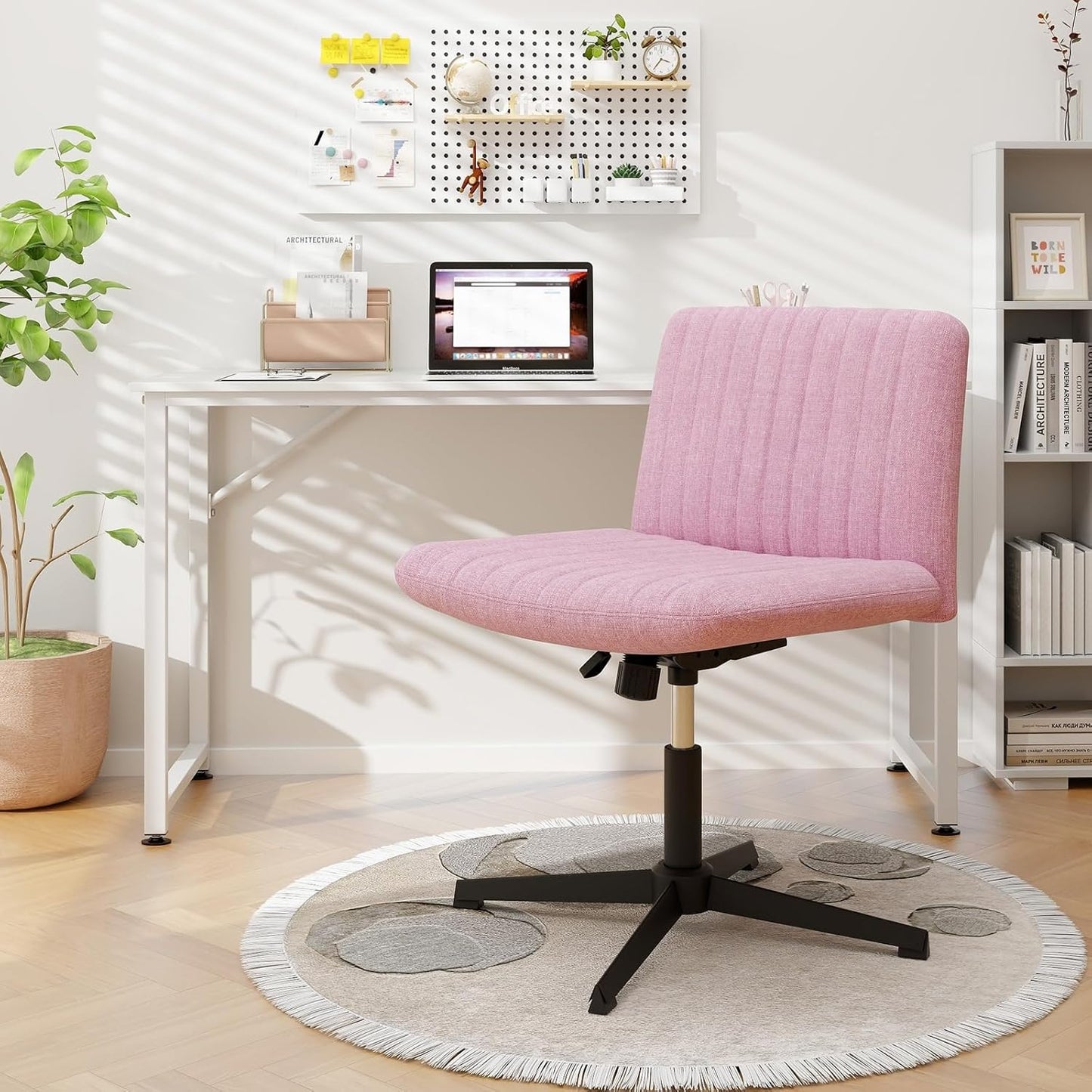 Home Office Chair, Height Adjustable Swivel Computer Desk Chair with Wide Seat