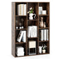 11-Cube Bookcase, Wooden Book Storage Organizer Display Cabinet with Anti-tipping Kits