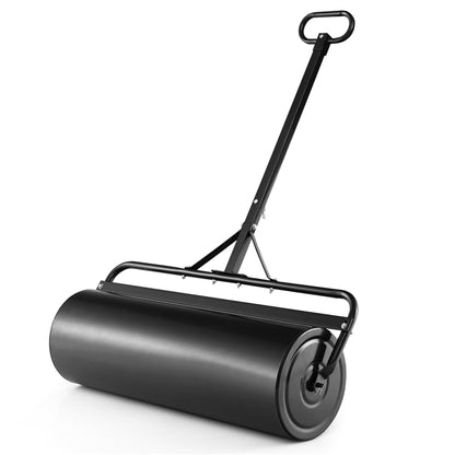 GiantexUK 63L Garden Lawn Roller, Water/Sand Filled Lawn leveller with Scraper Drum & Removable Drain Plug (T-Handle)