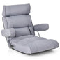 Folding Sofa Chair, Adjustable Floor Lazy Sofa Recliner with 6-Position Headrest