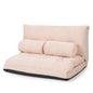 Double Folding Sofa Bed, 6-Position Adjustable Lounger Sleeper Seat Chair with 2 Pillows,