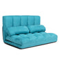 Folding Double Sofa Bed, Adjustable 6-Position Chaise Lounge Sofa with 2 Pillows and Sponge Filling