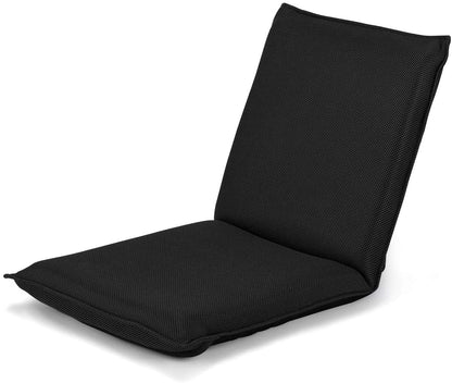 Folding Floor Chair, Lazy Sofa Lounger Recliner with 6-Position Adjustable Backrest