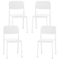 Dining Chairs Set of 4, Stackable Kitchen Chairs with Tilted Backrest