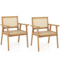 GiantexUK Chairs with Rattan Patio Backyard Balcony