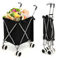 GiantexUK 90L Folding Shopping Trolley on 8 Wheels