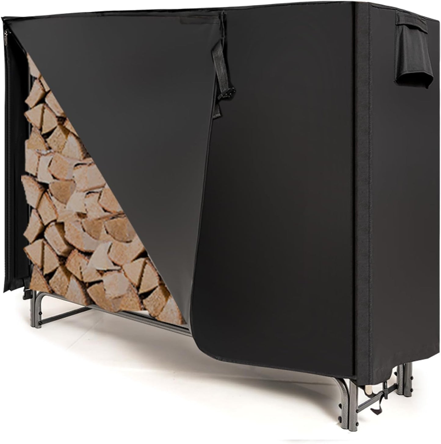 GiantexUK 4FT/5FT/6FT/8FT Firewood Rack with Waterproof Cover