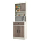 GiantexUK 180cm Tall Kitchen Cupboard, Freestanding Storage Cabinet with 1 Drawer Adjustable Shelves & Anti-Toppling Device