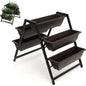 GiantexUK Raised Garden Bed, 3 Tier Vertical Ladder Planter with 5 Removable Trays and Drain Holes