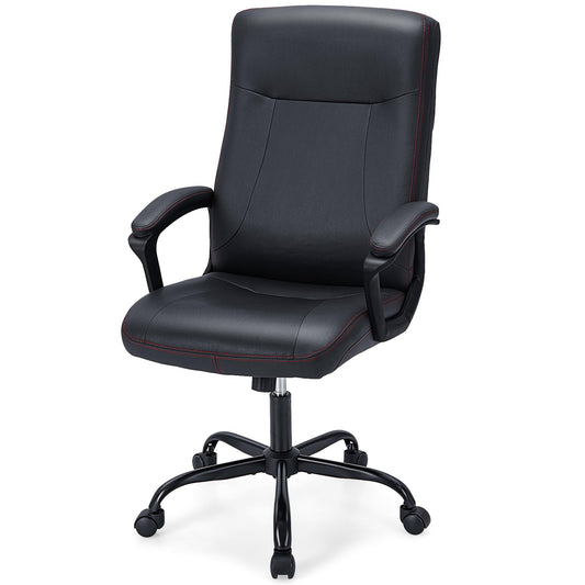 350LBS Big & Tall Executive Office Chair, Height Adjustable Leathaire Computer Desk Chair