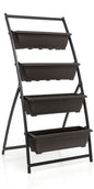 GiantexUK Raised Garden Bed, 4 Tier Vertical Ladder Planter with Removable Trays and Drainage Holes