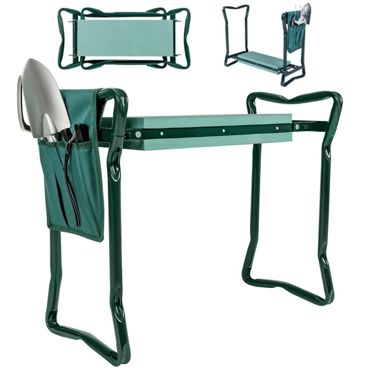 GiantexUK Garden Kneeler and Seat, Folding Garden Kneeling Stool with 1/2 Detachable Tool Pouches