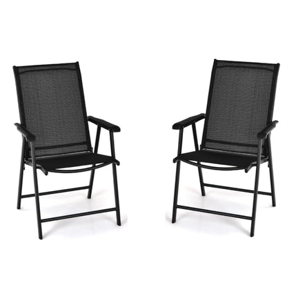 GiantexUK Folding Outdoor Dining Chairs Set of 2/4