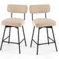 GiantexUK Set of 2 Bar Stools, 360 Degree Swivel Dining Chairs with Backrest and Footrest