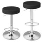 GiantexUK Bar Stools Set of 2, Swivel Height Adjustable Kitchen Stools with Metal Frame, Gas Lift